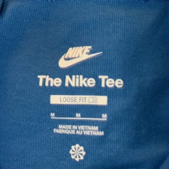 NIKE PREMIUM ESSENTIALS LONG SLEEVE blue T Shirt Medium - Picture 6 of 6